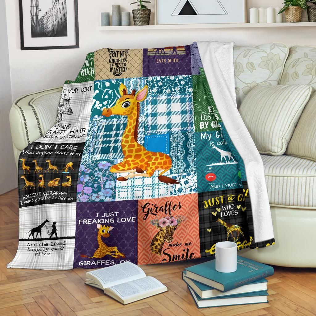 Giraffe Sherpa Fleece Blanket