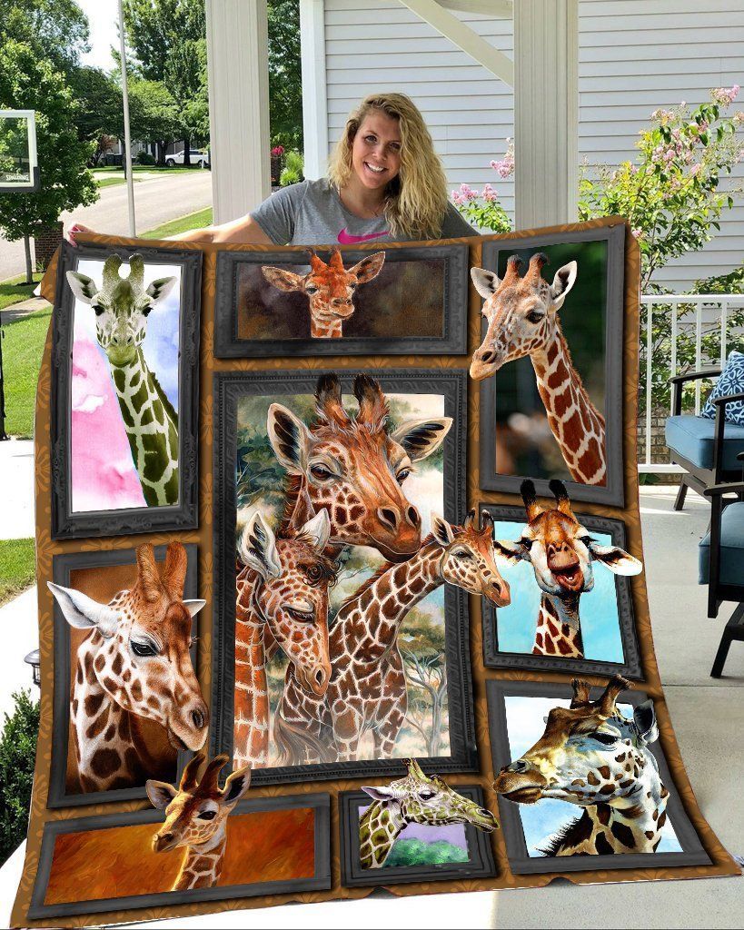 Giraffe Sherpa Fleece Blanket