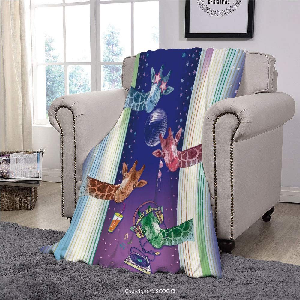 Giraffe Sherpa Fleece Blanket