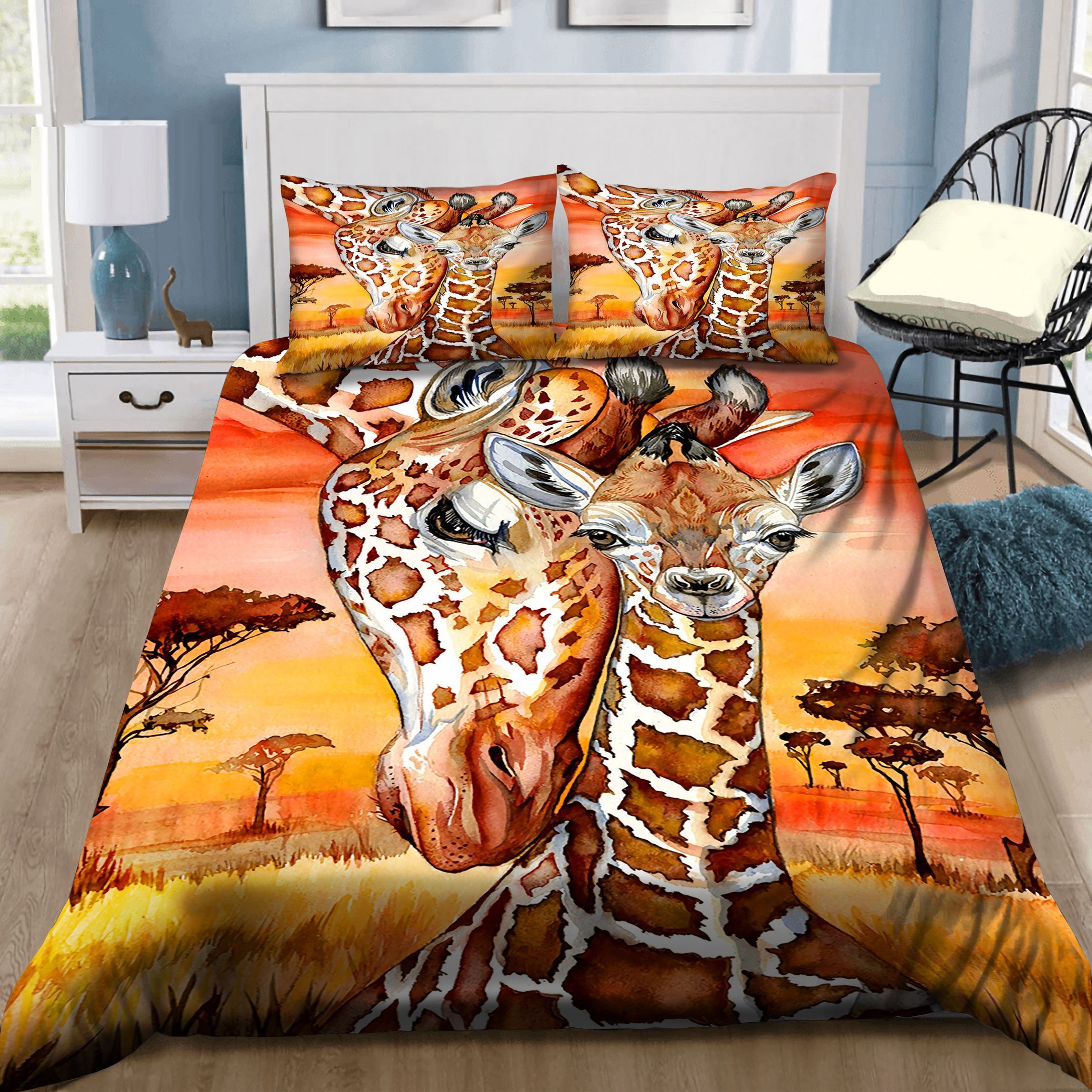 Giraffe Couple Bedding Set