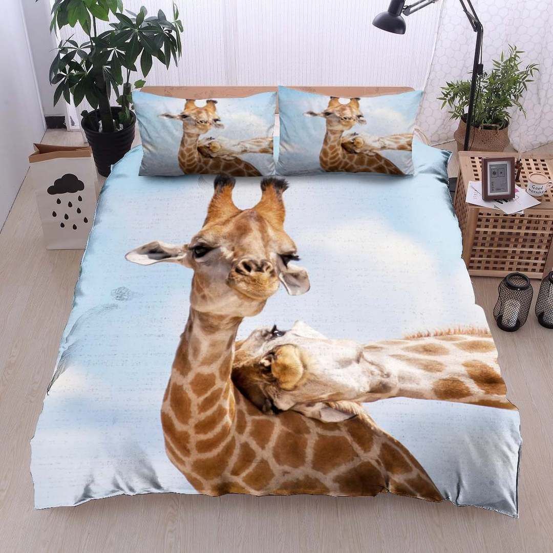 Giraffe Twin Queen King Cotton Bed Sheets Spread Comforter Bedding Set