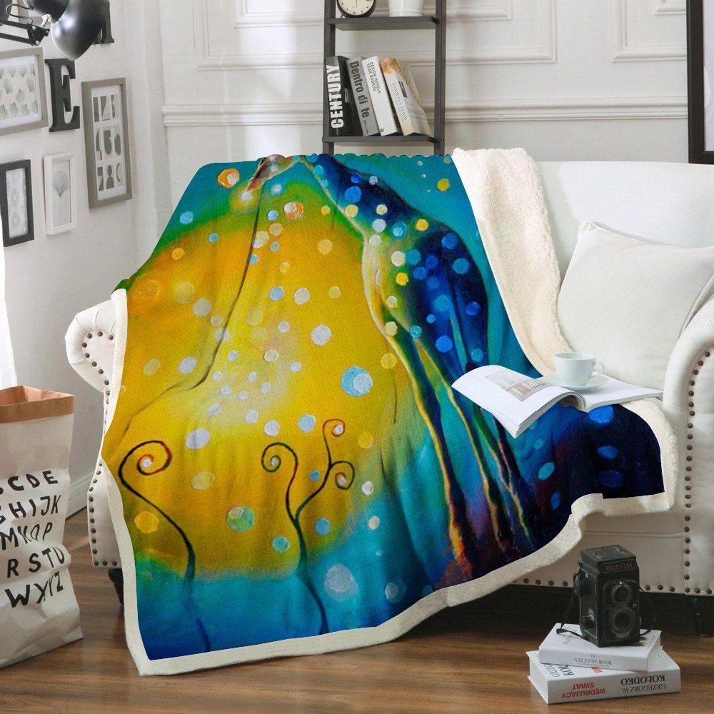 Giraffe Sherpa Fleece Blanket