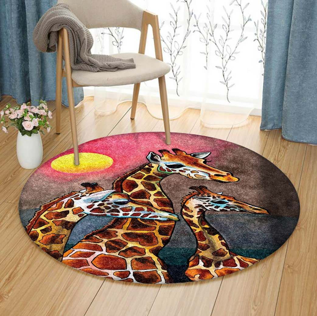 Giraffe Round Carpet