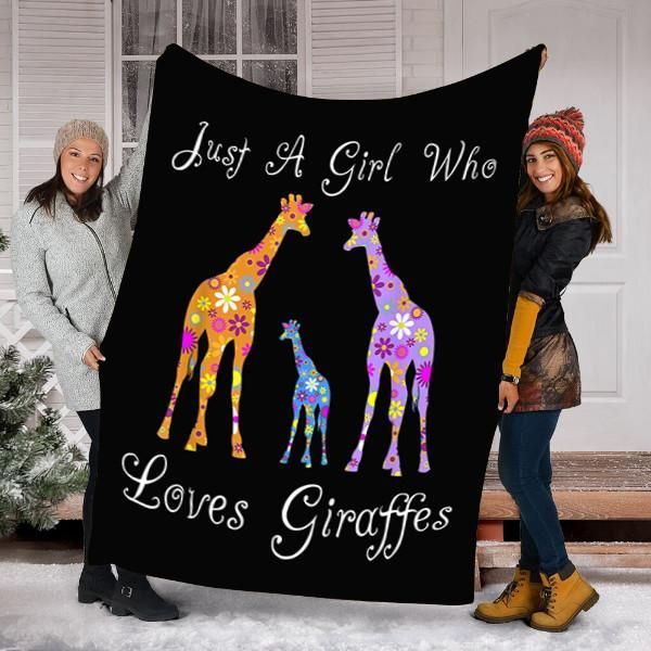 Giraffe Family Sherpa Fleece Blanket