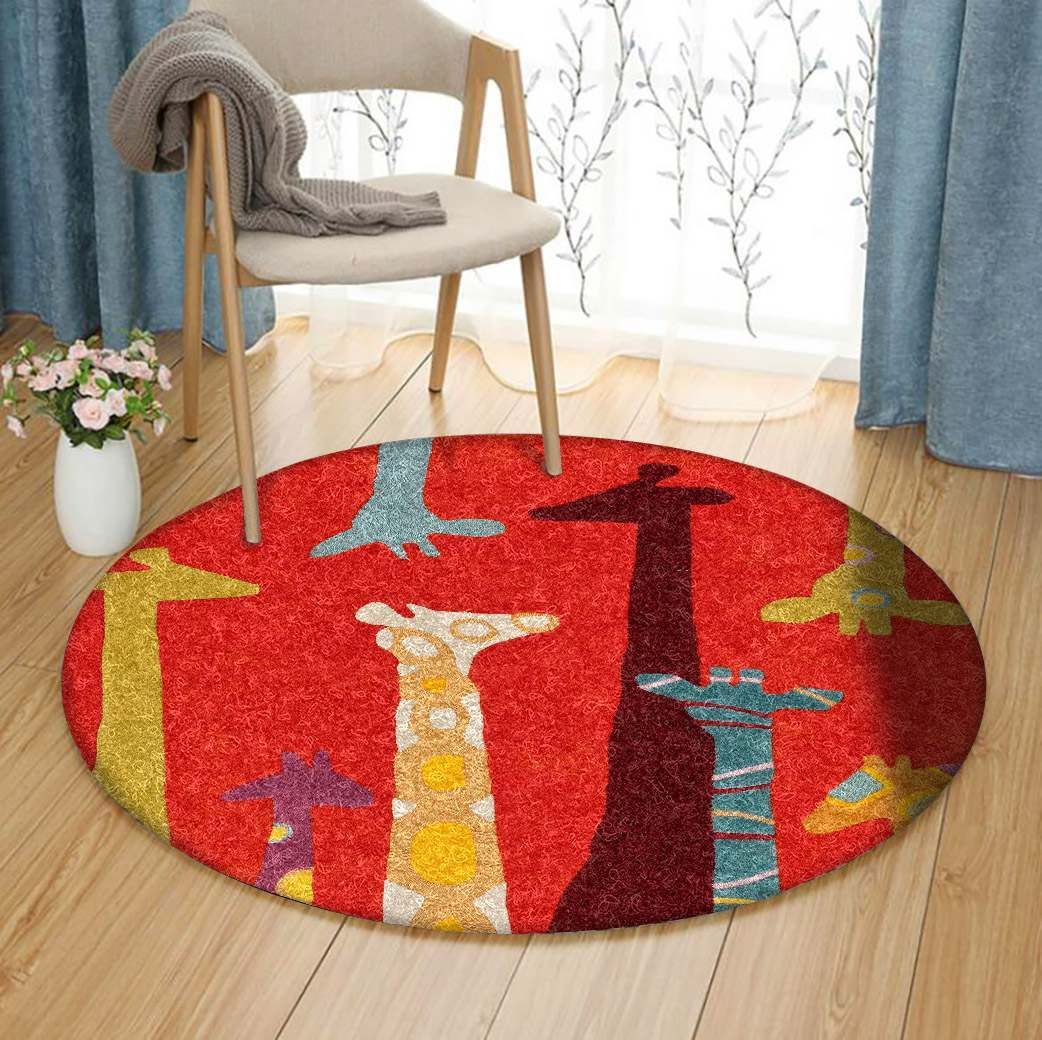 Giraffe Round Carpet