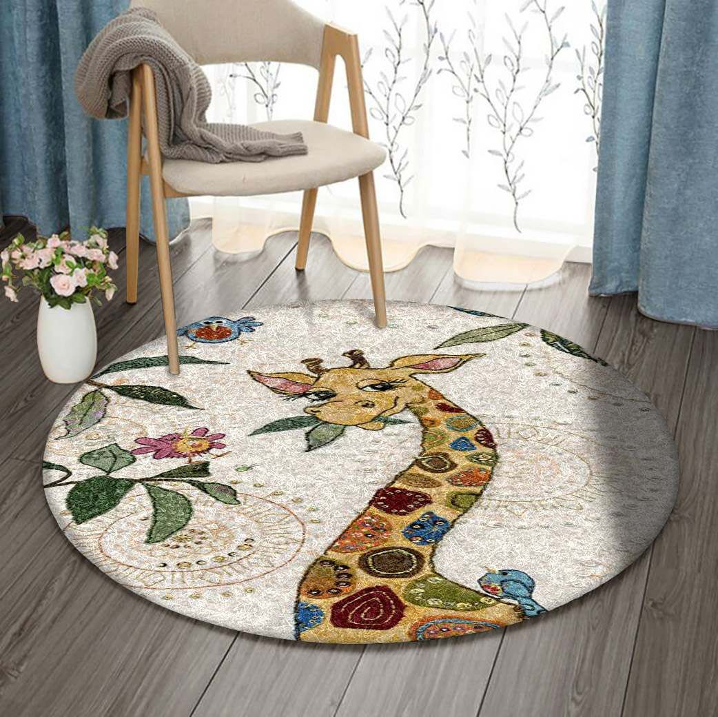 Giraffe Round Carpet