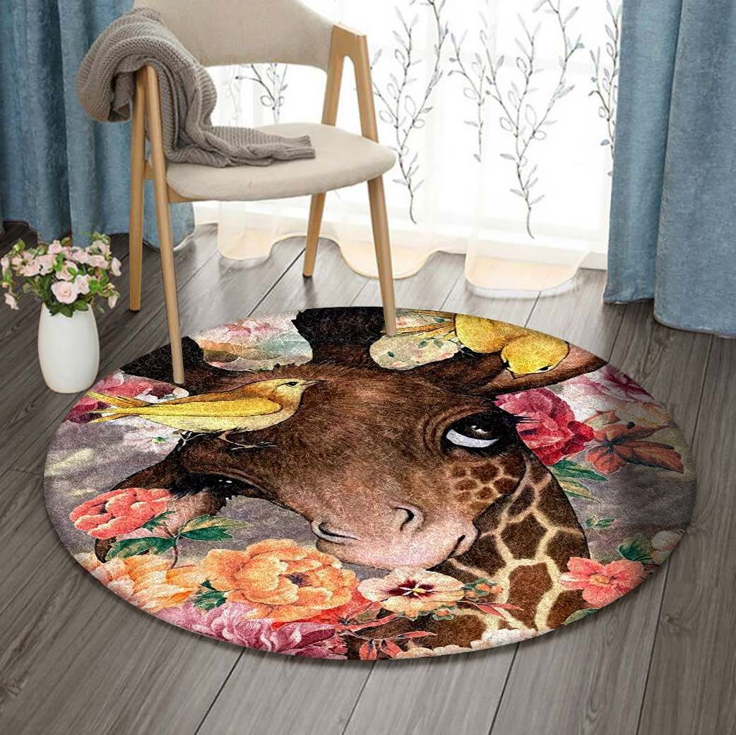 Giraffe Round Carpet