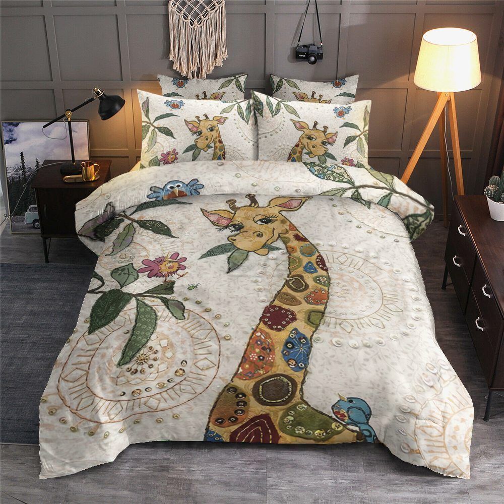 Giraffe Cotton Bed Sheets Spread Comforter Bedding Set
