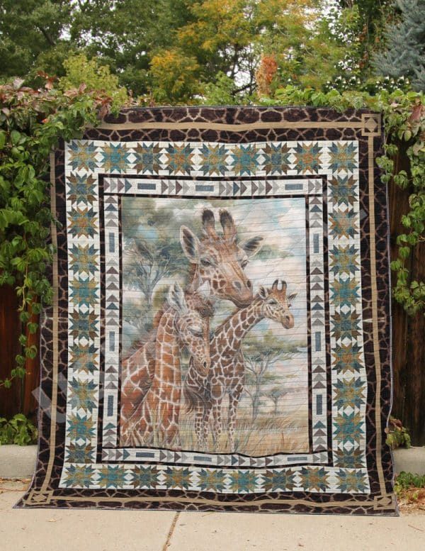 Giraffe Lovely Giraffe Family Quilt Blanket DHC31121429TD