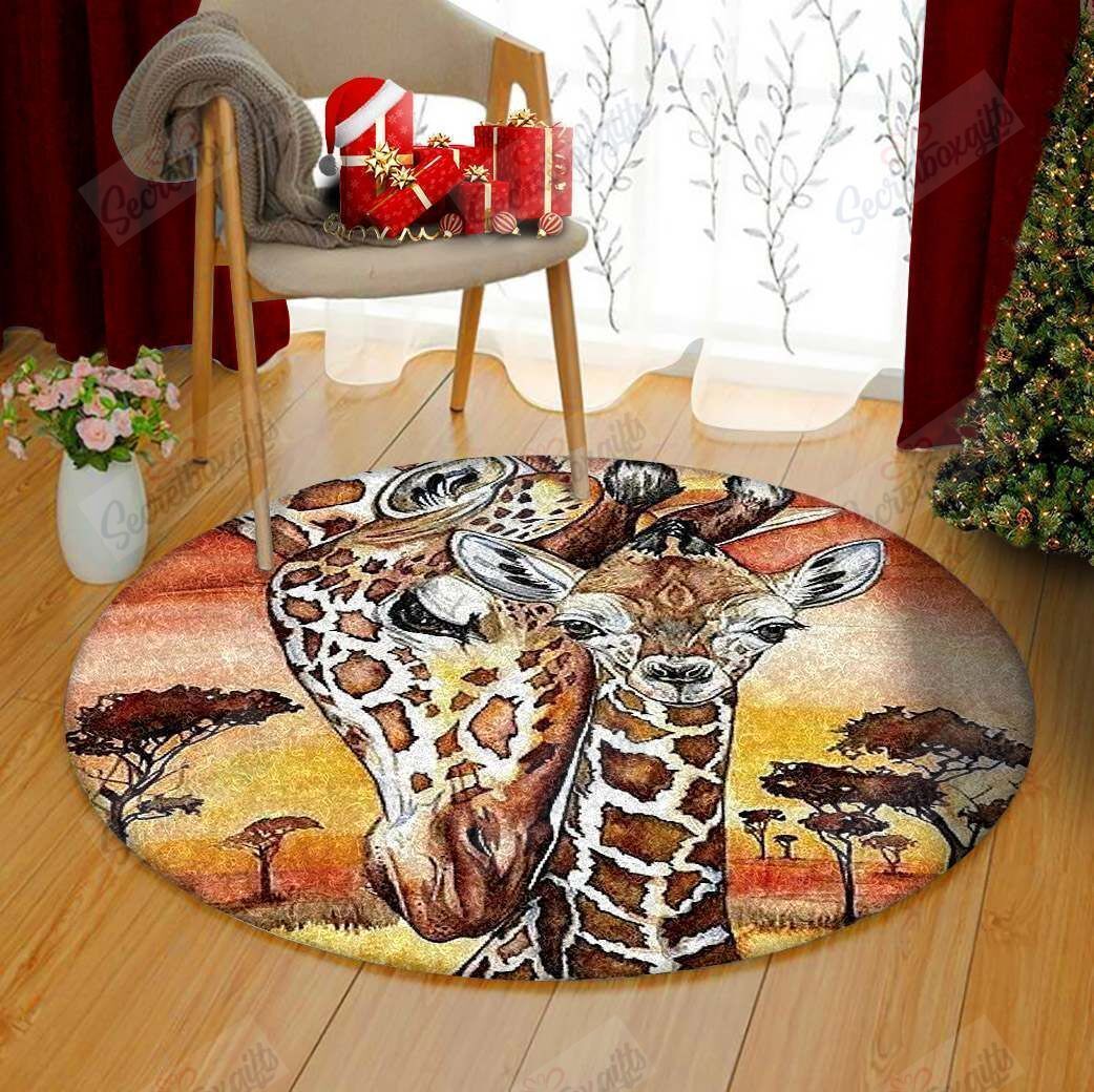 Giraffe Round Carpet