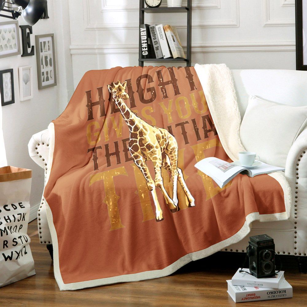 Giraffe Sherpa Fleece Blanket
