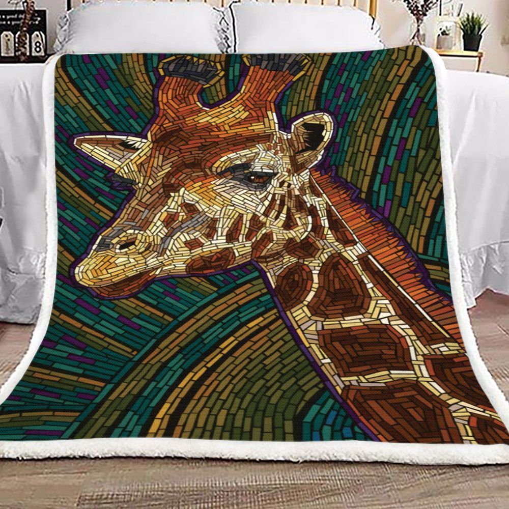 Giraffe Sherpa Fleece Blanket