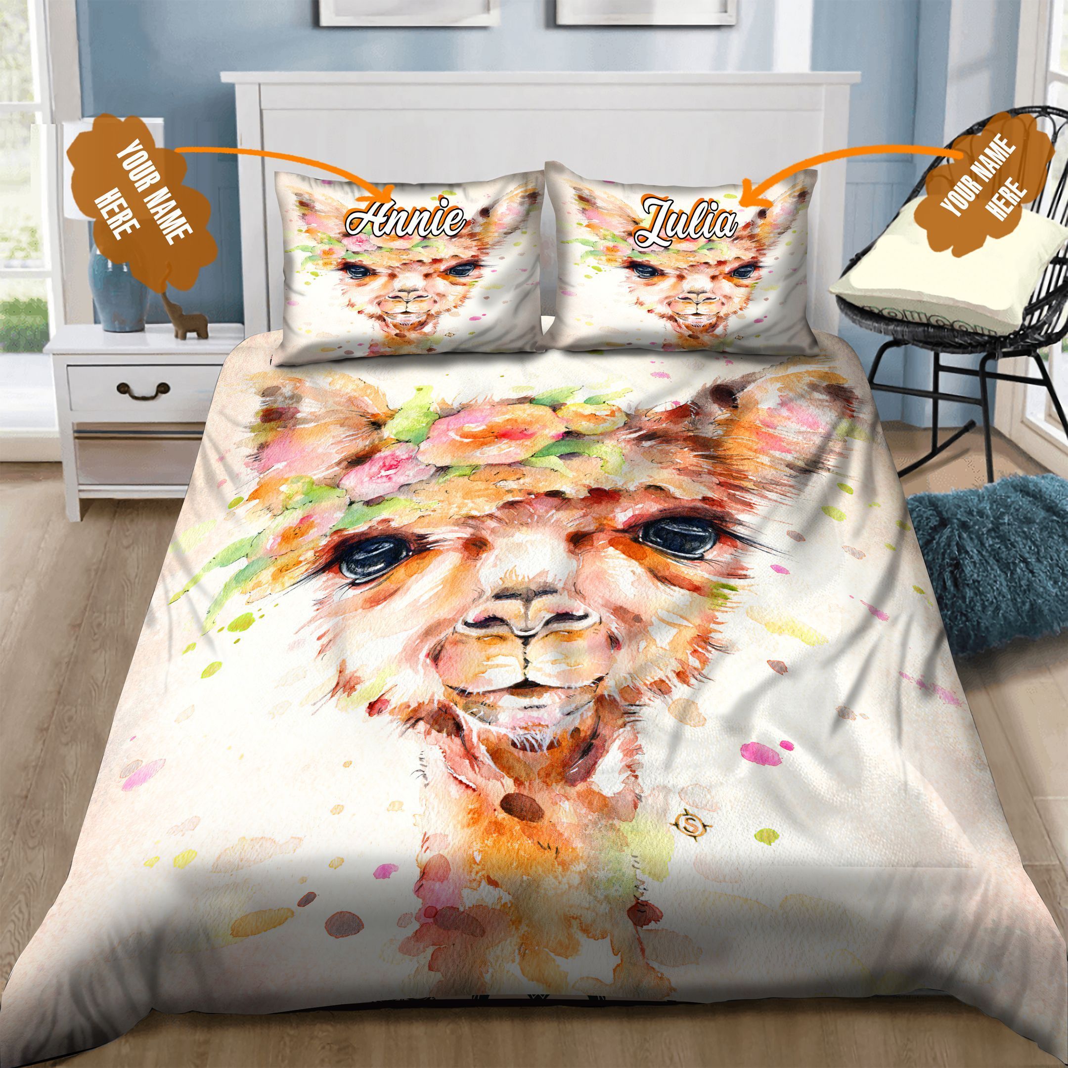 Giraffe Personalized Bedding Set