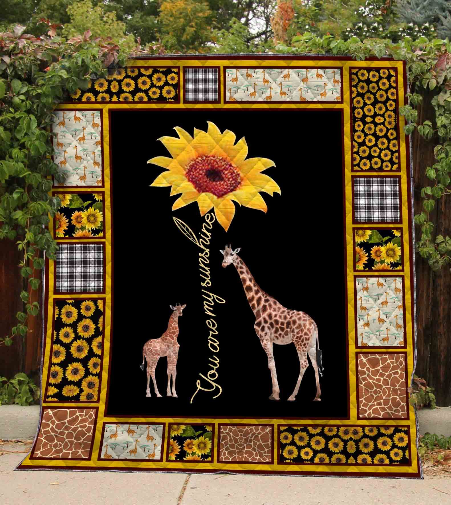 Giraffe Printed Quilt Blanket DHC1501545VT