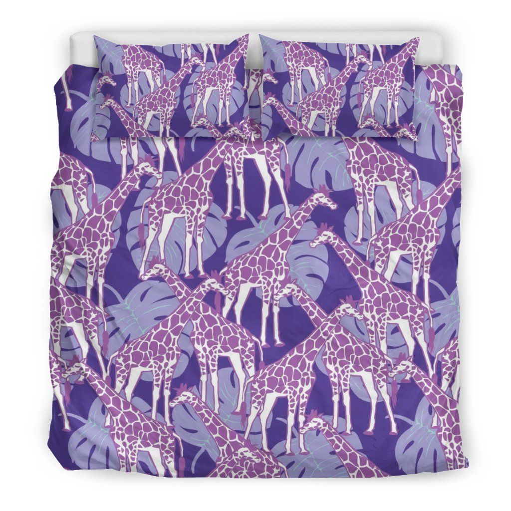 Giraffe Purple Bedding Set