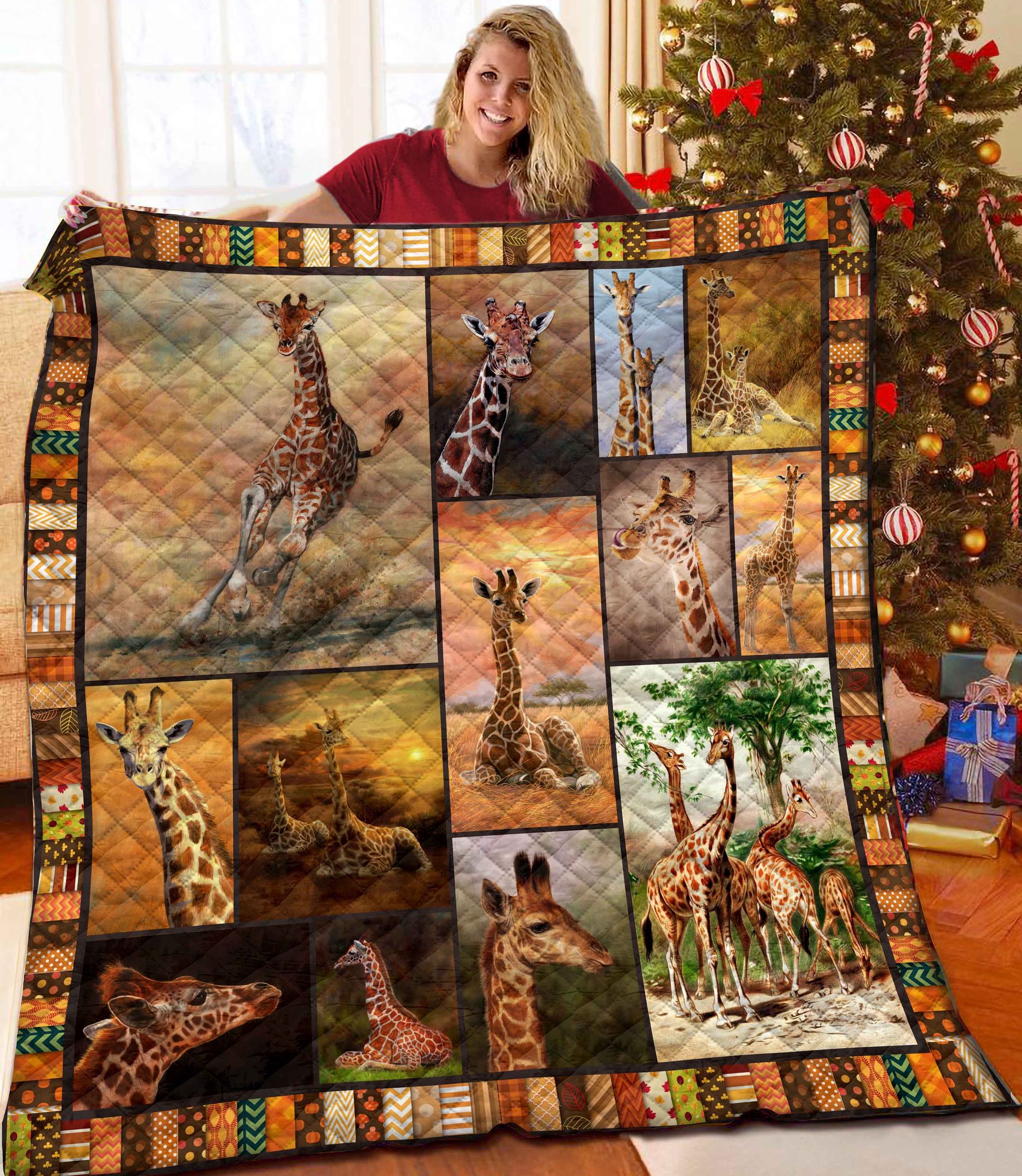 Giraffe Quilt Blanket BBB011137HT