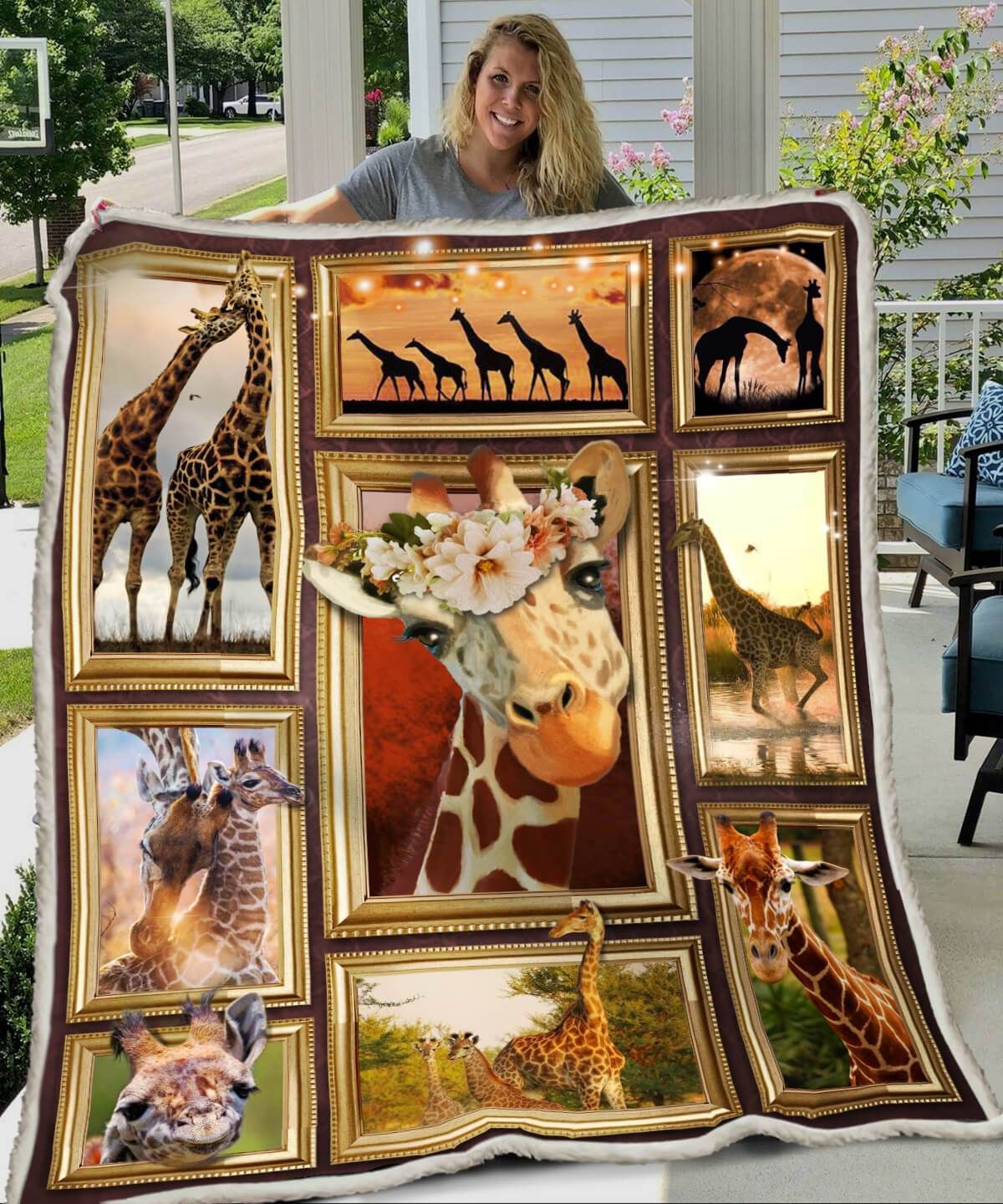 Giraffe Quilt Blanket DHC150120713TD