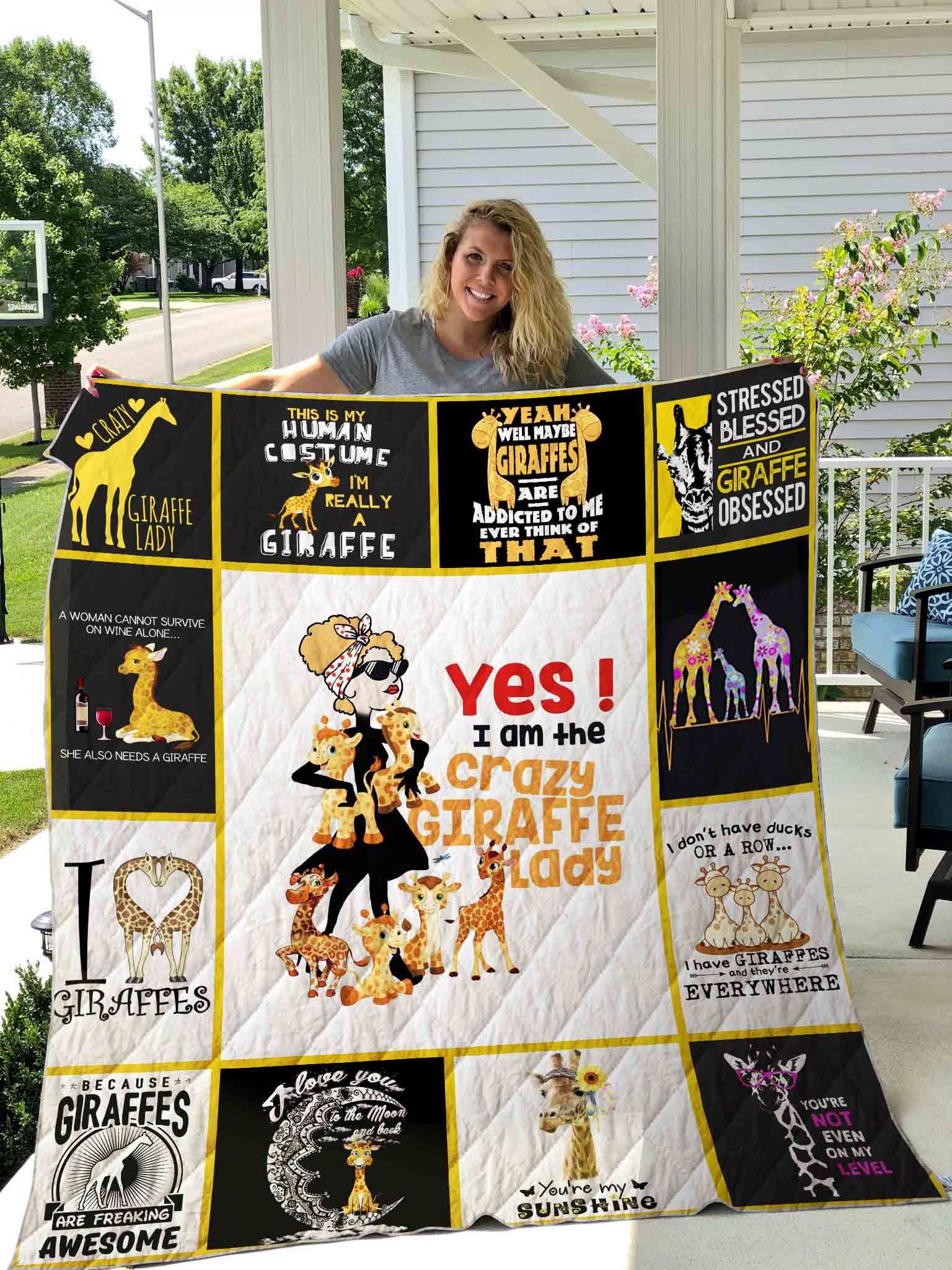 Giraffe Quote Quilt Blanket DHC1501789VT