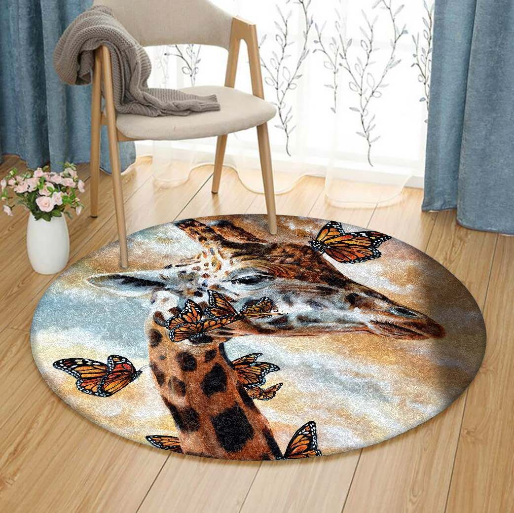 Giraffe Round Carpet