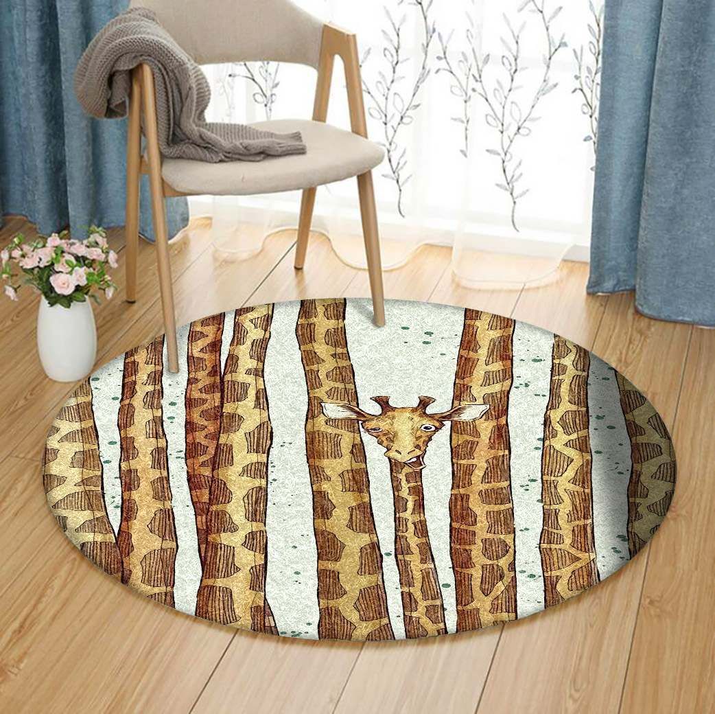 Giraffe Round Carpet