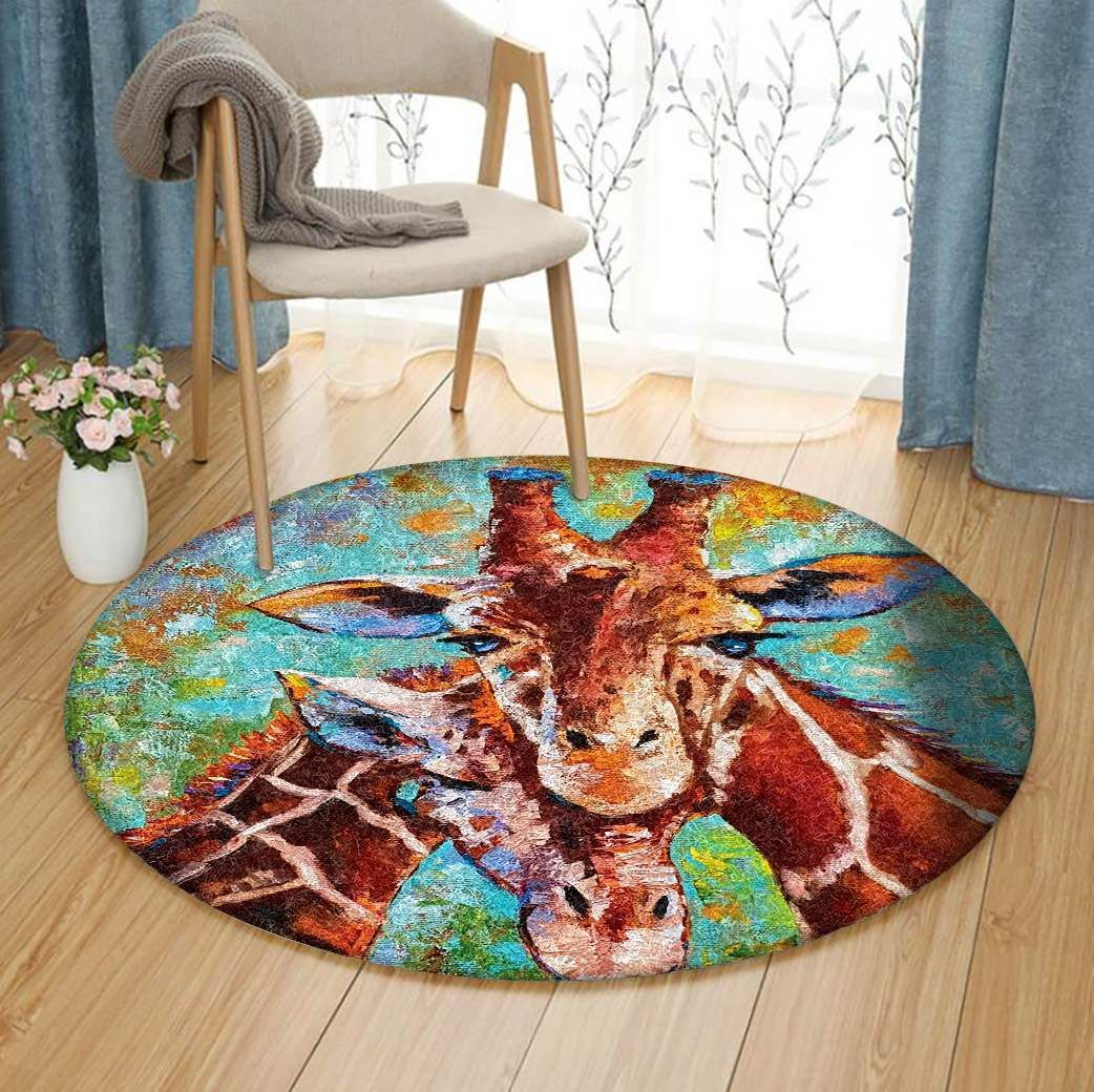 Giraffe Round Carpet