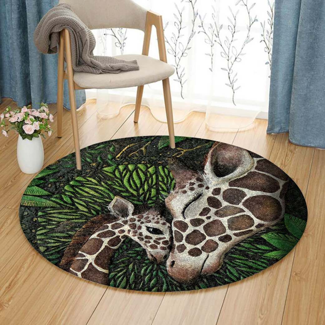 Giraffe Round Carpet