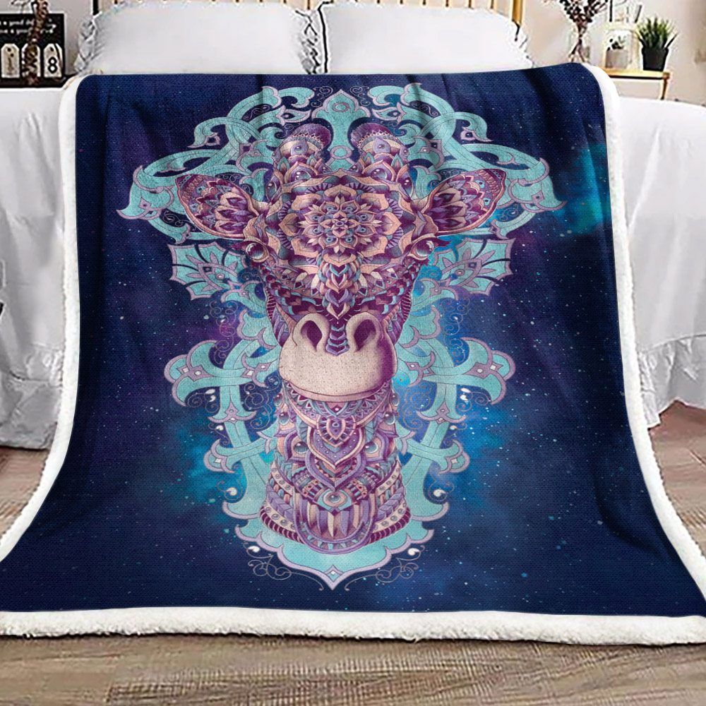 Giraffe Sherpa Fleece Blanket