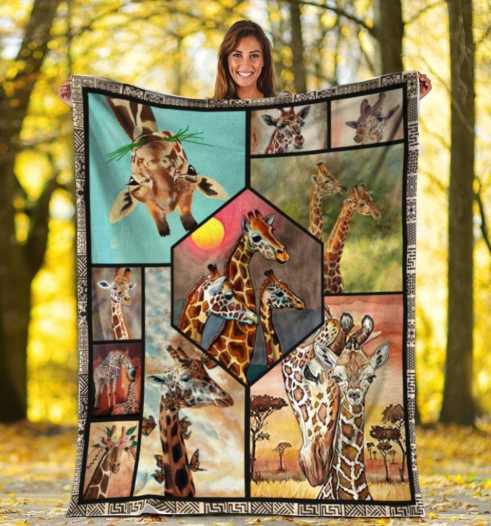 Giraffe Wild African Animals For Giraffe Lovers Fleece Blanket