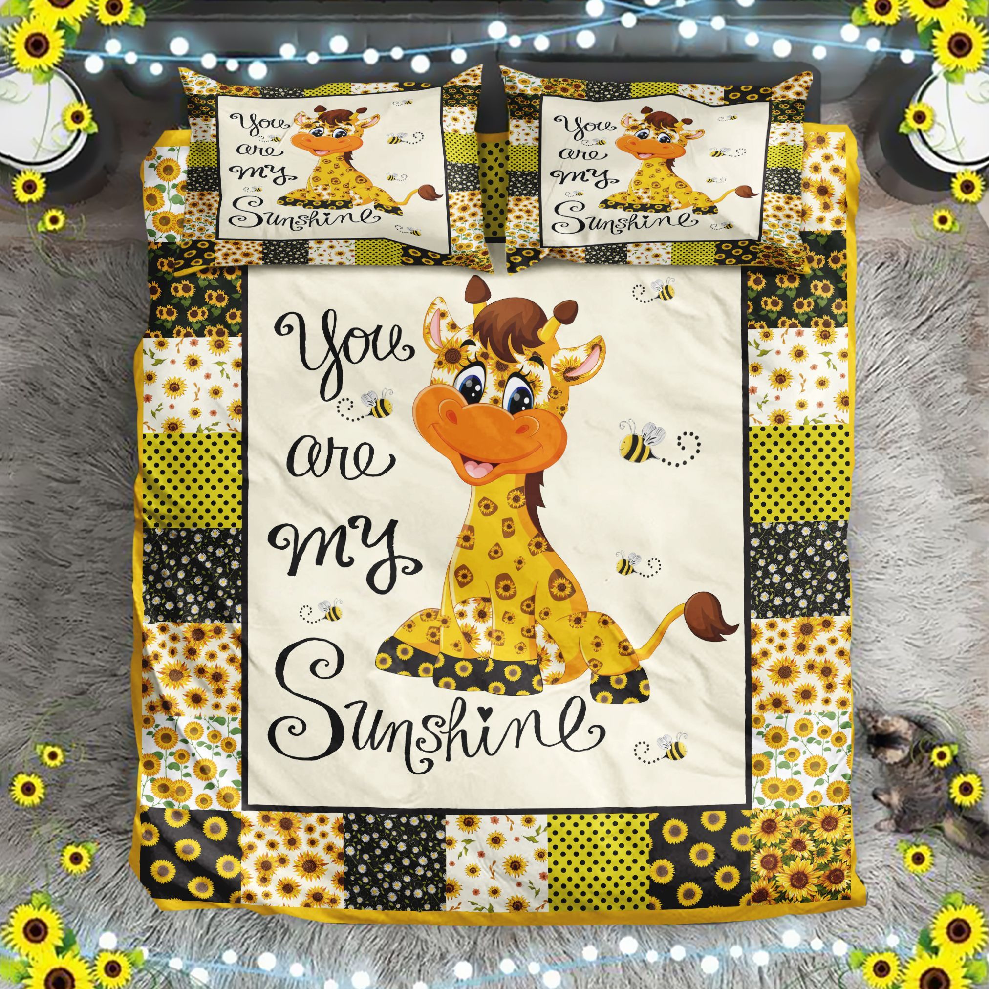 Giraffe You Are My Sunshine Bedding Set
