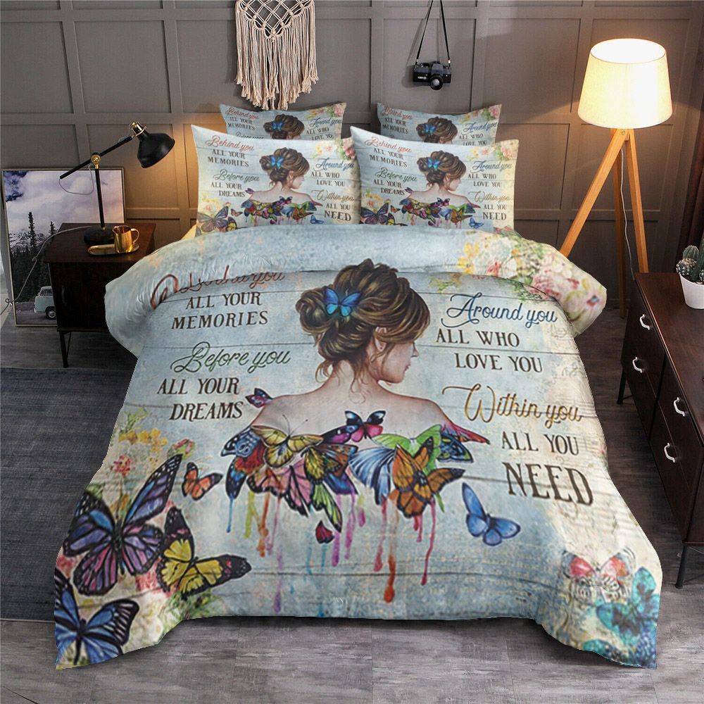 Girl And Butterfly Bedding Set