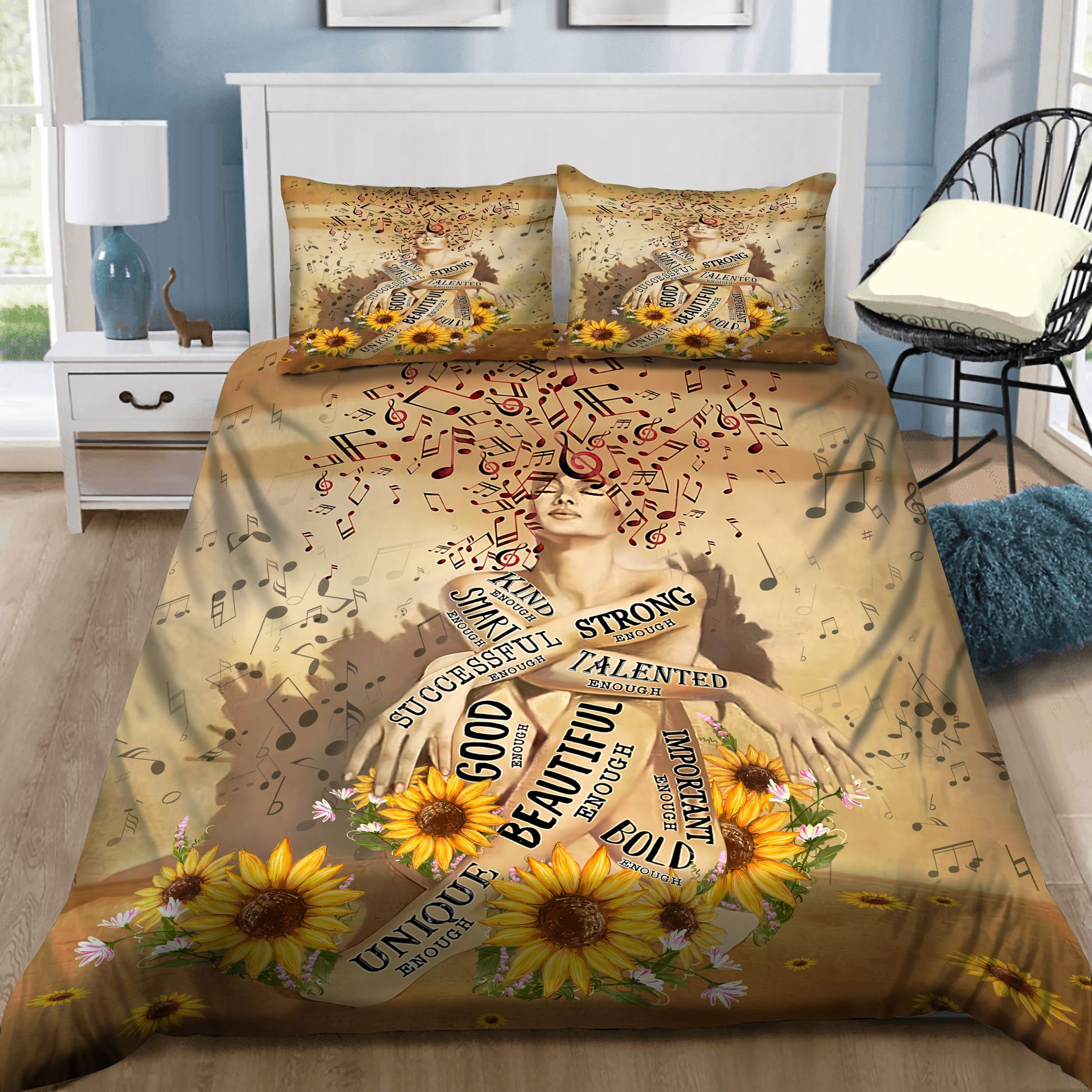 Girl And Music I Am Bedding Set