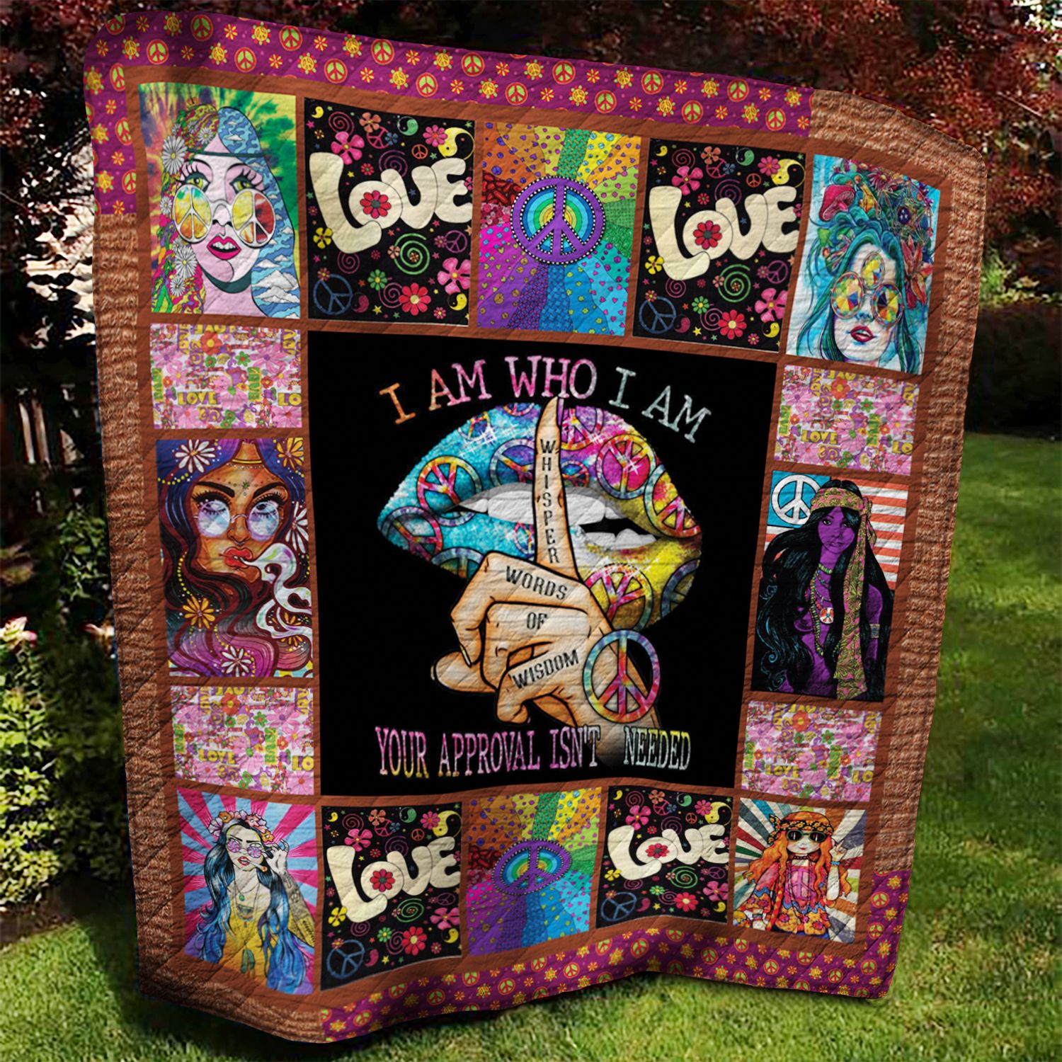 Girl Hippie Quilt Blanket DTH020702HD