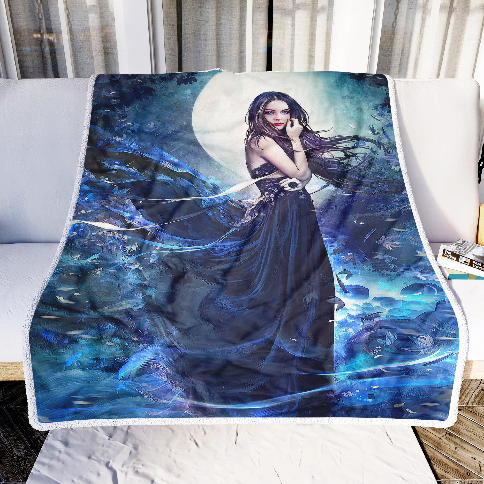 Girl In The Heaven Fleece Blanket