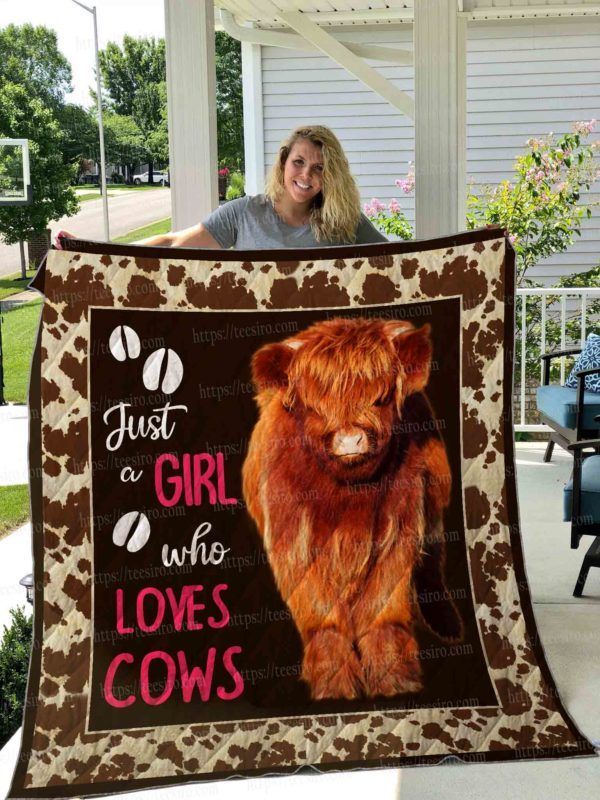 Girl Love Highland Cow Sherpa Fleece Blanket