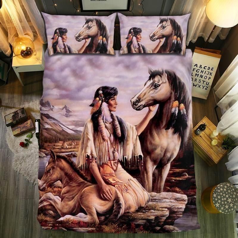 Girl Love Horse 3D Printed Bedding Set