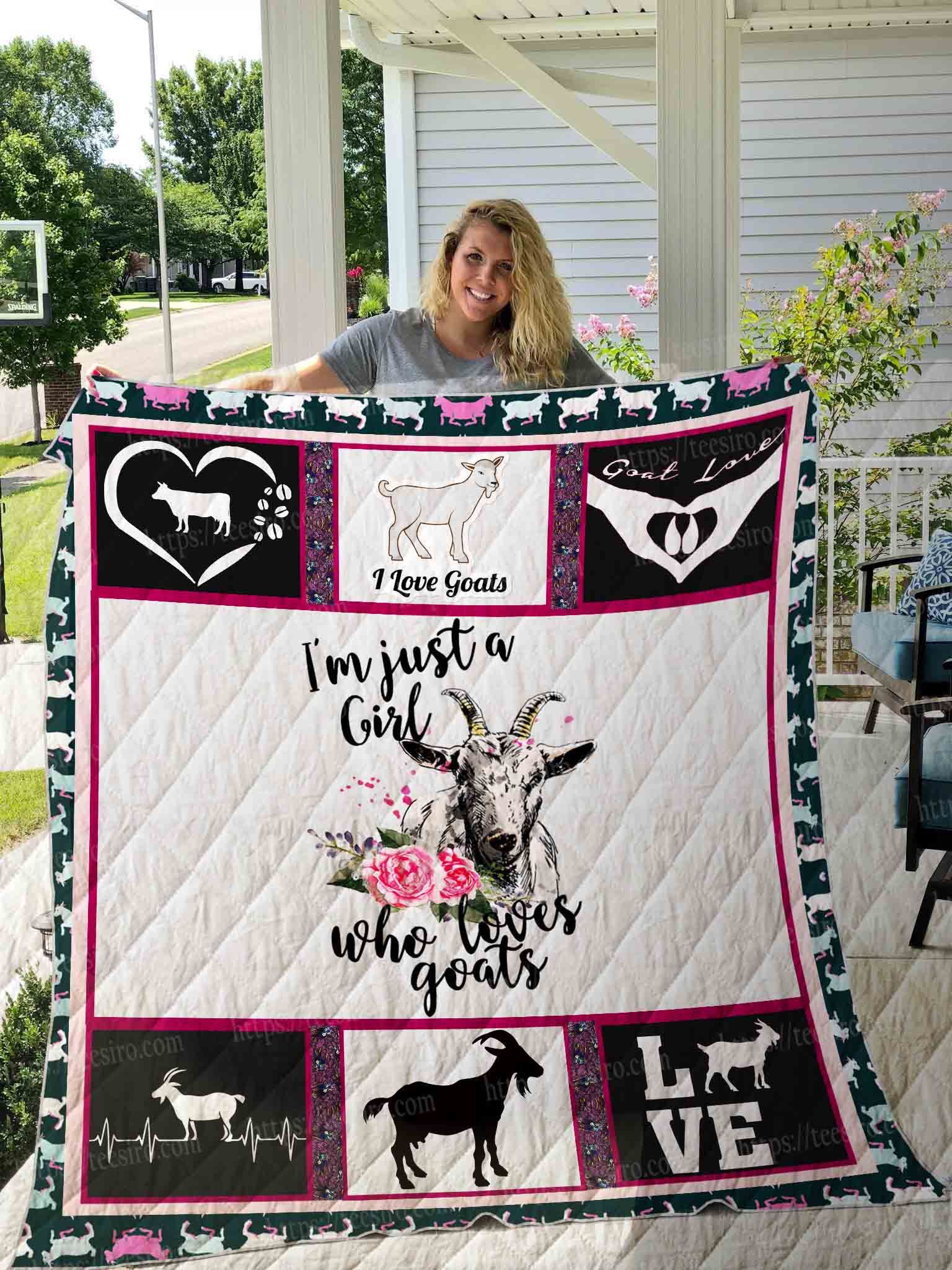 Girl Loves Goat Quilt Blanket DHC1501694VT