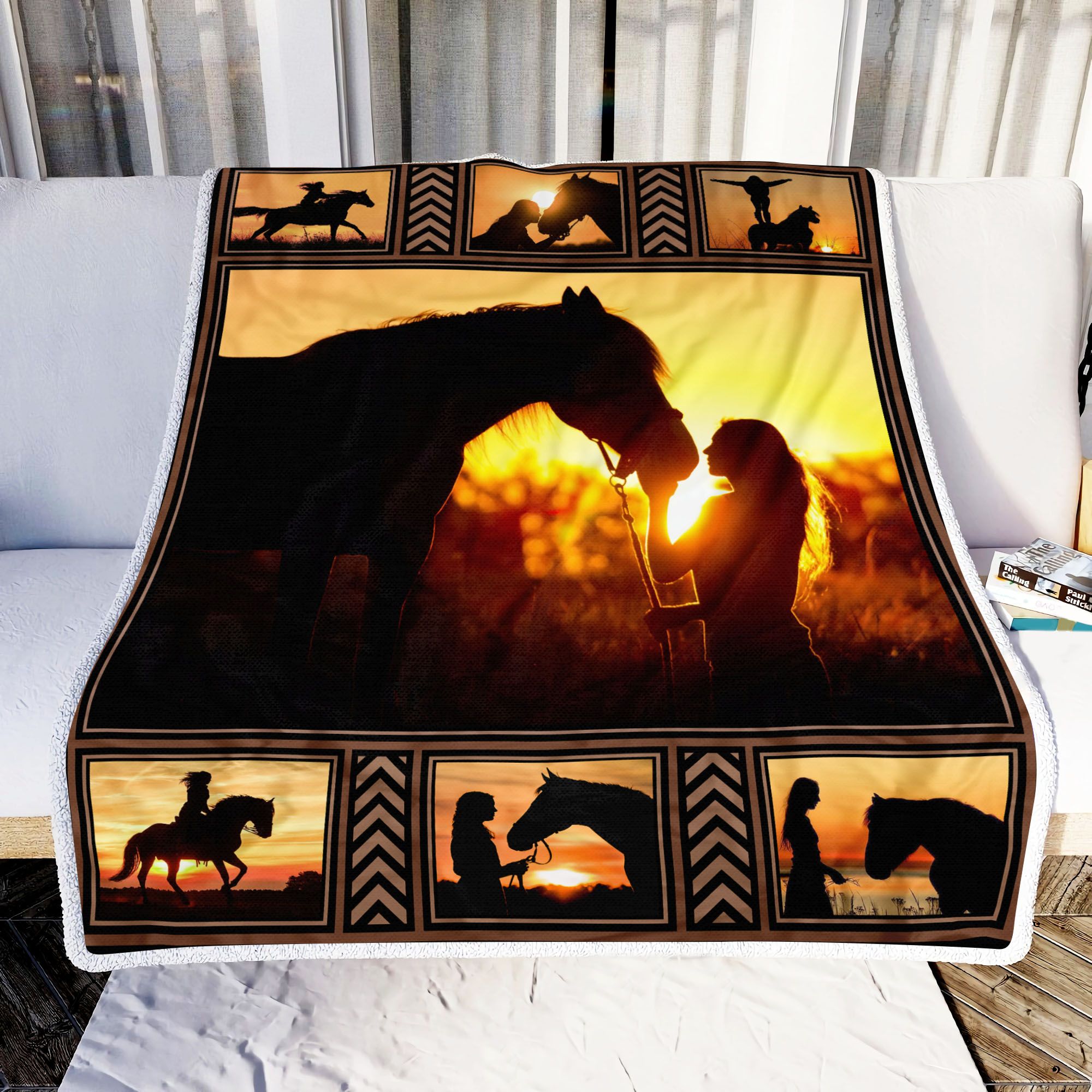 Girl Loves Horse Fleece Blanket