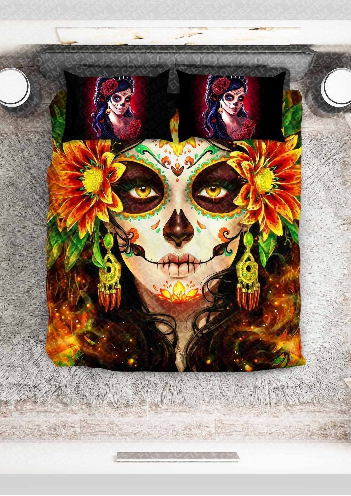 Girl Of Beauty The Day Of The Dead Bedding Set
