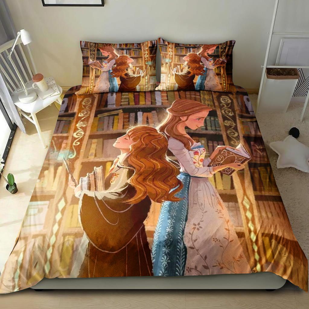 Girl Reading Book Bedding Set