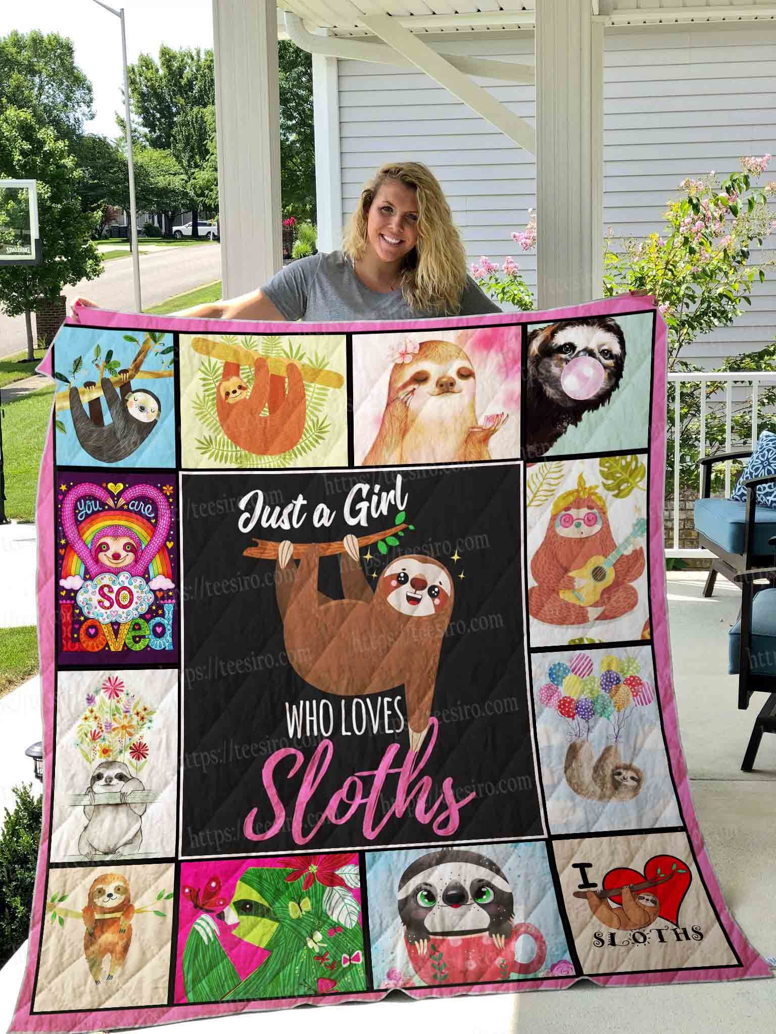 Girl Sloth Quilt Blanket DHC1501423VT