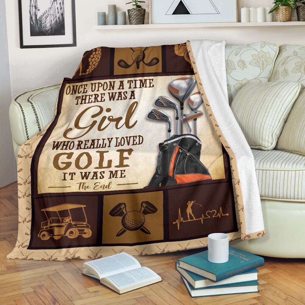 Girl Who Really Loved Golf Fleece Blanket Fleece Blanket