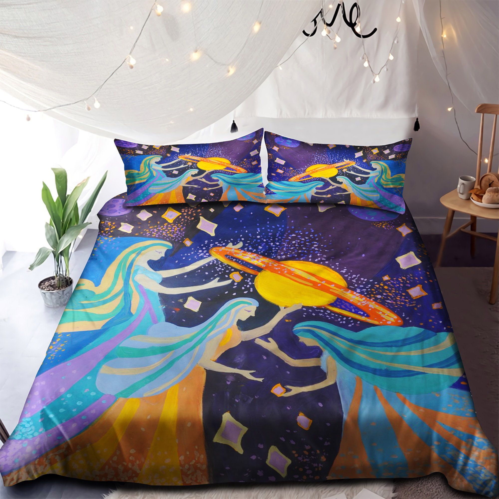 Girls In Galaxy Bedding Set