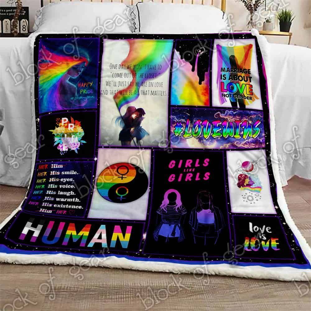 Girls Like Girl Fleece Blanket