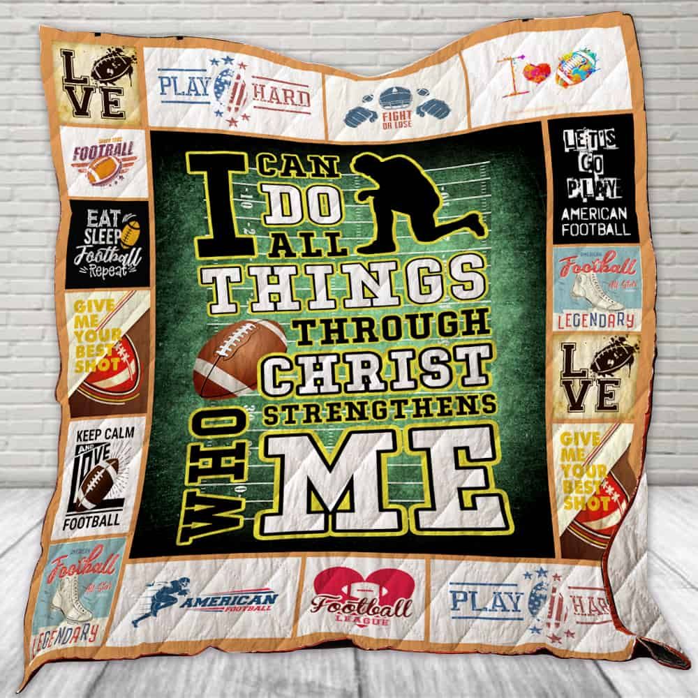 Give Me Your Best Shot Football American CL22100222MDQ Quilt Blanket