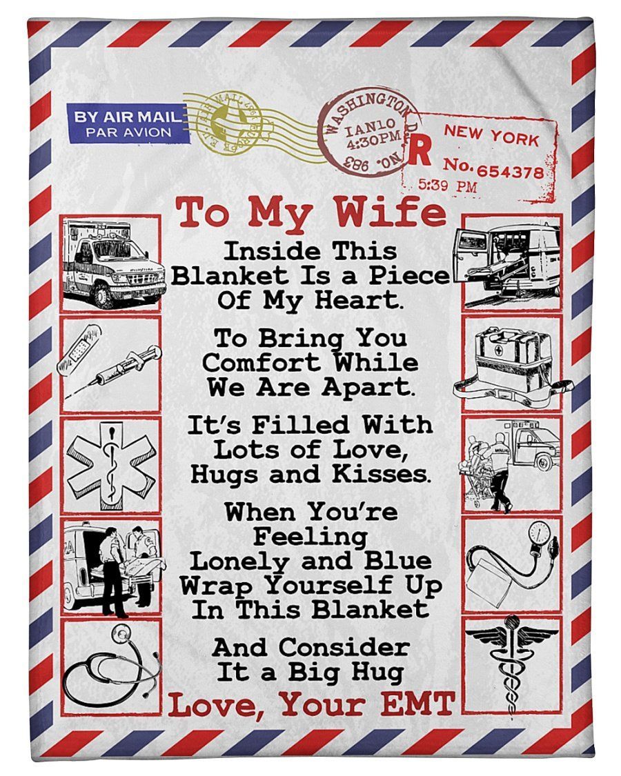 Giving Emt’s Wife To Bring Comfort While We’re Apart Fleece Blanket Fleece Blanket