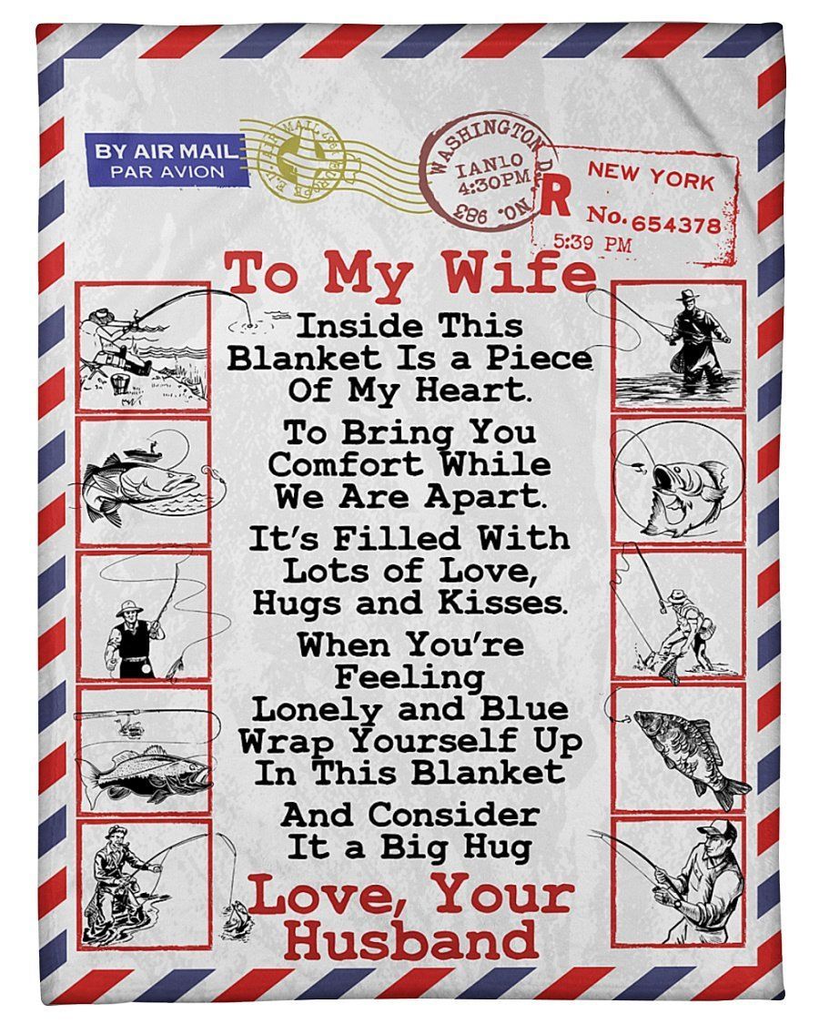 Giving Fishing Lover’s Wife Wrap Yourself Up In This Blanket Fleece Blanket Fleece Blanket