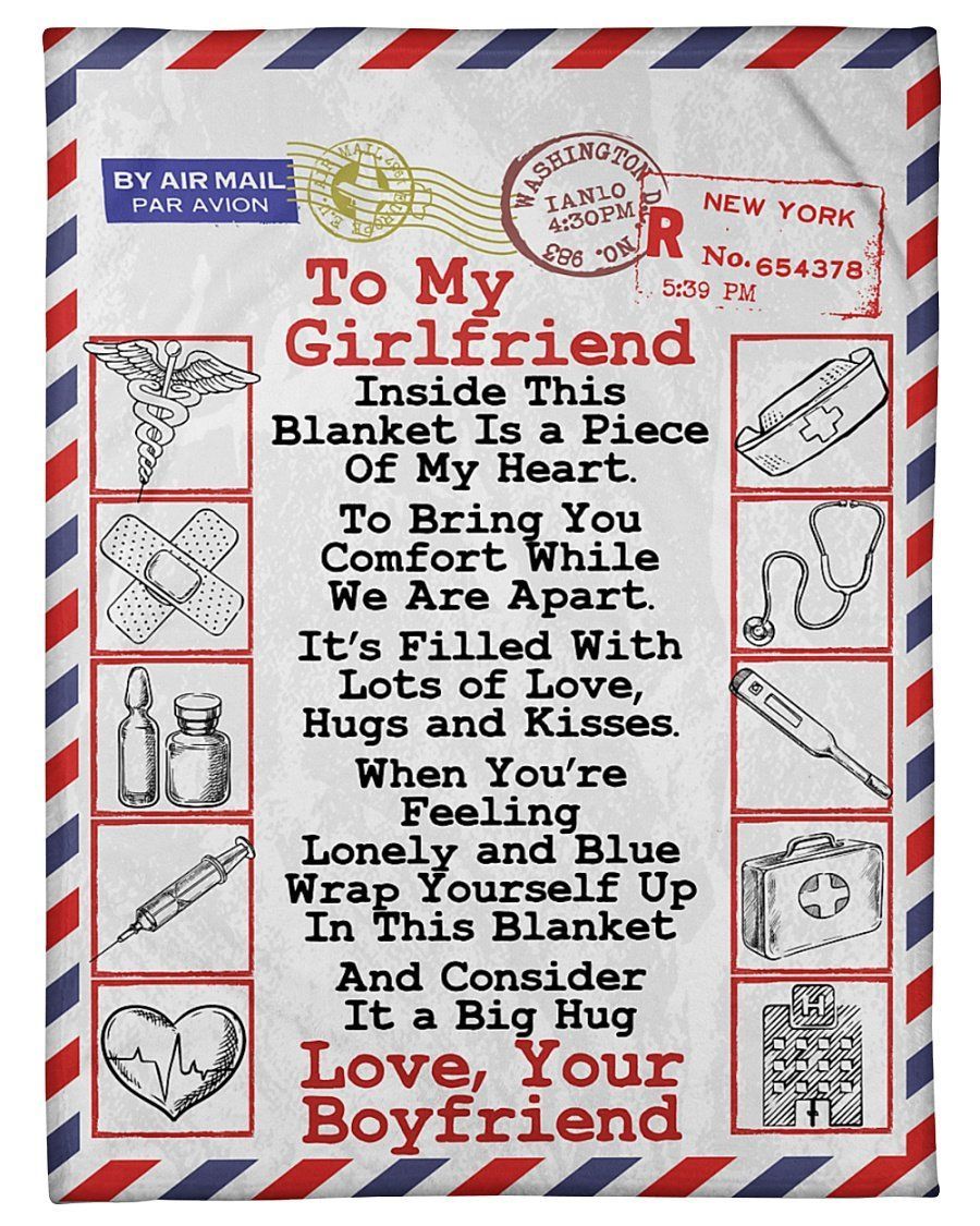 Giving Nurse Girlfriend Inside This Blanket Is A Piece Of My Heart Fleece Blanket Fleece Blanket