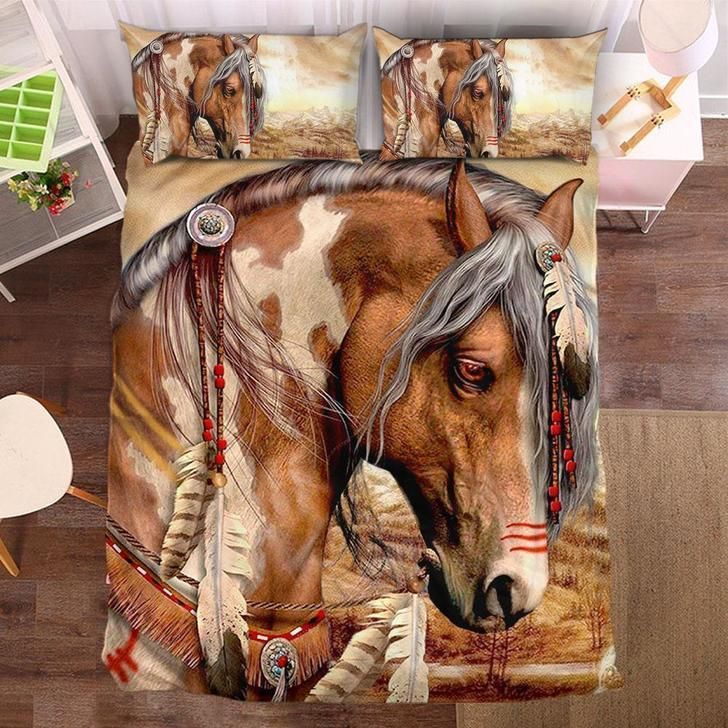 Glory Indian Horse 3d Bedding Set