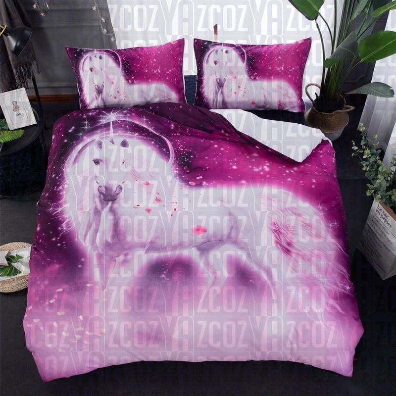 Glowing Unicorn Bedding Set