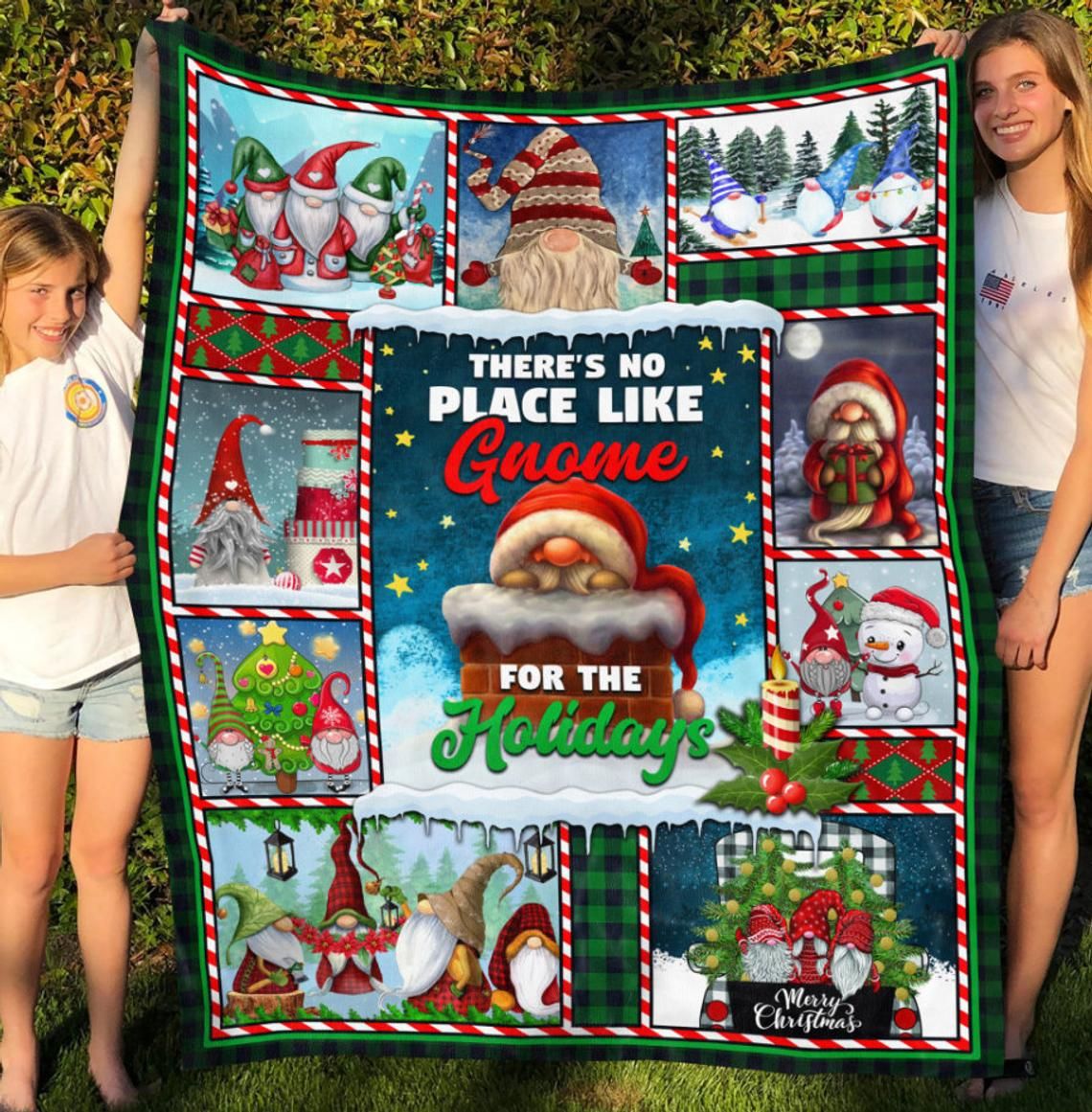 Gnome Christmas DAC171155 Quilt Blanket